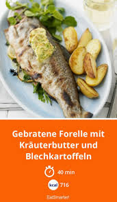 Gebratene Forelle Mit Krauterbutter Und Blechkarto Rezept Leckere Gesunde Rezepte Rezepte Forelle
