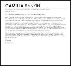Employee contract service termination letter. Job Abandonment Termination Letter Example Letter Samples Templates