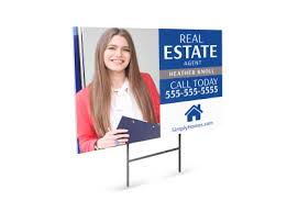 Our hanging panels come in many sizes and are made to be sturdy and include holes with optional eyelets, grommets, or rounded corners. Real Estate Yard Sign Templates Mycreativeshop