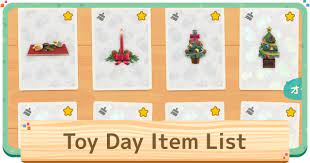 Check Out This Toy Day Items List For Animal Crossing New Horizons Acnh See A List Of All Christmas Gifts In 2021 Christmas Items Christmas Guide Animal Crossing
