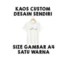 Kombinasi warna membuat desain lebih hidup. Jual Kaos Custom Simple Katun Desain Sendiri Sablon Satu Warna A4 Kota Depok Craftcorner Co Tokopedia