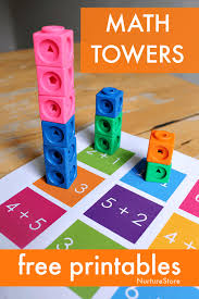 Touch math worksheets to printable 2. Math Towers Unit Block Addition Activity Printables Nurturestore