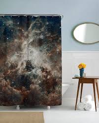 Space Shower Curtain Galaxy Curtain Star Shower Curtain Star Shower Bathroom Decor Designer Shower Curtains