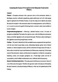 Malaysia's challenges related to foreign migrant workers are well known, including those related to corruption. Analysing The Causes Of Corruption In The Malaysian Construction Industry Qut Eprints