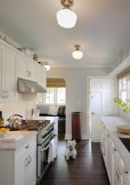 white galley kitchen traditional