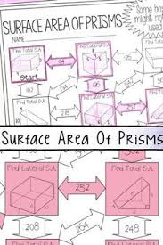This Surface Area Of Prisms Maze Worksheet Was The Perfect Activity To Teach My 6th Grade Mat Surface Area Activities Free Math Worksheets Math Fact Worksheets