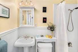 As the small bathroom above shows, adding a mirror across a whole wall can double the look and feel of the room. Best Paint Color For Small Bathrooms With No Windows Designing Idea