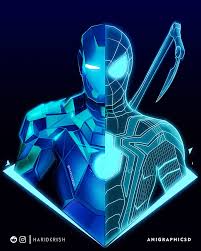 Rise of morgan starkcast & crew:robert downey jr. Iron Man X Spiderman Agd Blue Iron Man Iron Soul Iron Spider Joe Gardner Hd Mobile Wallpaper Peakpx
