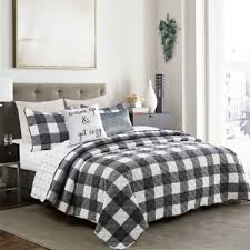 Black And White Plaid Comforter Set Queen Give Your Bedroom A Cozy Update For The Holiday Season With The Believe Quilt Set Decked Out In A Classic Buffalo Pl Red Duvet Black Comforter Plaid Comforter