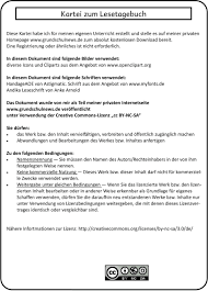Kostenloses beispielbeispiel formatvorlagen laden sie word excel. Kartei Zum Lesetagebuch Pdf Free Download