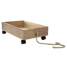 Chariot Gris En Bois Boite De Rangement Bois Gris Rangement