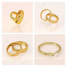Do you know where has top quality marriage wedding rings at lowest prices and best services? Golden Wedding Rings Set Two Rings Connected In A Heart Shape Stock Photo Picture And Royalty Free Image Image 59064555