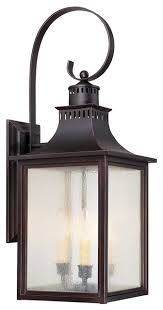 3 Light Modern Farmhouse Outdoor Wall Mount Lantern English Bronze Traditional Outdoor Wall Lights And Sconces By Designer Lighting And Fan
