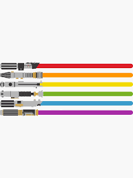 Lightsaber Rainbow Sticker By Halfabubble In 2021 Star Wars Stickers Lightsaber Star Wars Art