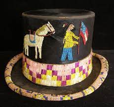 Hat With Beads Porcupine Quills Beaded Hat Bands Beaded Hat Native American Beadwork
