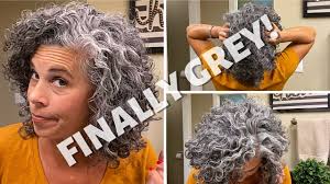 Curly messy bun hair piece scrunchie updo cover hair extension real as human new $6.47 to $7.49 foxy silver 8 salt n' pepper 100% human hair jerry curl weave grey color 60 My Curly Grey Hair Is Changing Curly Grey Hair Transition Youtube
