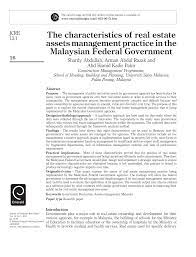 You spend countless hours researching, analyzing, making offers, being rejected, and finally closing on a property. Pdf The Characteristics Of Real Estate Assets Management Practice In The Malaysian Federal Government
