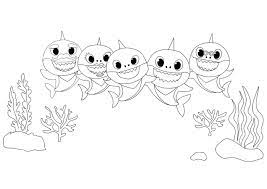 Free printable shark colouring pages. Baby Shark Coloring Pages 50 Printable Coloring Pages