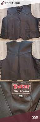 Event Biker Leather Side Lace Vest Biker Leather Biker Vest Clothes Design
