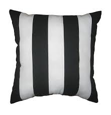 Black And White Striped Outdoor Fabric Canada Give An Uniq Look To Your Patio With This Black And White Stripe Print The Fabric Used For This Pillow Has Striped Outdoor Pillow Patio Pillows Stripe Pillow
