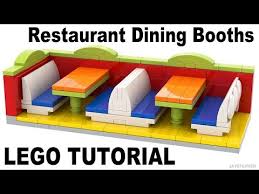 Nice design, but those benches look like they'd be really uncomfortable. Lego Restaurant Dining Booths How To Build Tutorial Youtube Lego Diy Crafts Lego Tutorials Lego