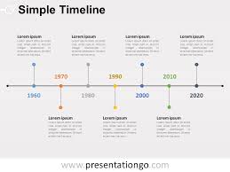 simple timeline powerpoint diagram presentationgo com