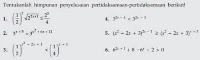 Check spelling or type a new query. Pertidaksamaan Eksponen Contoh Soal Eksponen Niatku Com