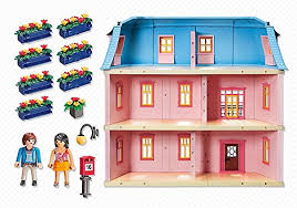 La maison comporte cinq la maison est dotée d'une sonnette, ainsi que d'un éclairage extérieur fonctionnant réellement. Playmobil 5303 Deluxe Doll House Amazon Sg Toys Games