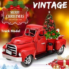 Deck your halls with christmas decorations and feel the holiday cheer all around. Red Truck Christmas Decor Vintage Christmas Truck For Christmas Decorations Table Top Decor Holiday Christmas Supplies Walmart Com Walmart Com