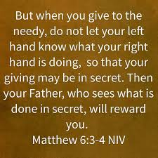 Matthew 6 3 4 Don T Let Your Left Hand Know What Your Right Hand Is Doing Matthew 6 3 Matthew 6 Let It Be