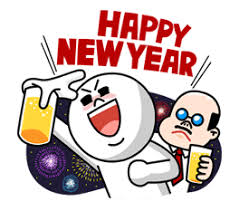 Free Line Happy New Year Line Sticker Http Www Line Stickers Com Line Happy New Year Line Sticker Line Friends Happy New Year