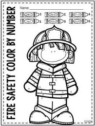 Color Safety Color By Number Freebie Fire Safety Preschool Crafts Fire Safety Freebie Fire Safety Week