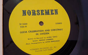 Arnold Lindberg LP Vinyl Norsemen Records #ST 2500 Lucia Celebration And  Christm