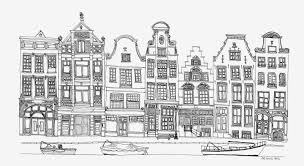 Black And White Simple Hand Drawn House Clipart Pin By Nemeth Panni On Illustrations Amsterdam Houses Black And White Drawing Building Sketch