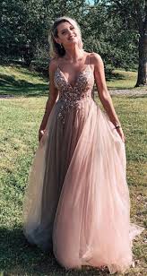 V Neck Pink Tulle Long Prom Dress 2020 Prom Dress Ml31 Trendy Prom Dresses Pink Formal Dresses Hot Prom Dress