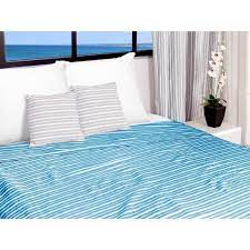 Soleil D Ocre Jete De Canape Cotonnade 220x240 Cm Bleu Turquoise Cdiscount Maison