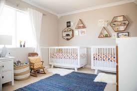 When it comes to decorating a nursery or looking for kids' bedroom ideas, there is a clear trend emerging. Tour A Modern Gender Neutral Nursery For Twins Twin Baby Rooms Nursery Neutral Nursery Room Cute766