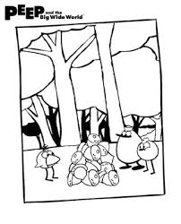 Peep Chirp And Quack Ponder A Pile Of Acorns Download And Print This Coloring Page Here Http Www Cute Coloring Pages Coloring Pages Free Coloring Pages