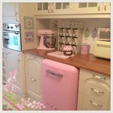 pink smeg pink kitchen decor