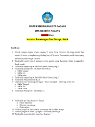 Latihan soal dan pembahasan unbk instalasi penerangan 3 fasa …. Soal Isian Instalasi Penerang