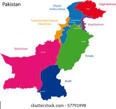 Army map service, 1963 (333k) Map Pakistan States Colored Bright Colors Stock Vector Royalty Free 57791998