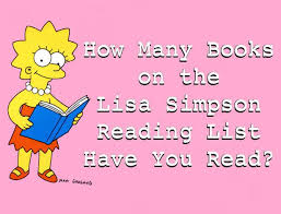 Are You As Well Read As Lisa Simpson Book Challenge Reading Challenge Book Worth Reading
