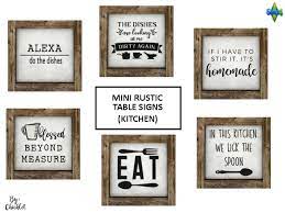 Farm fresh eggs signs, bakery signs, coffee signs… our taste for kitchen humor knows no bounds. Chicklet S Mini Rustic Table Signs Kitchen