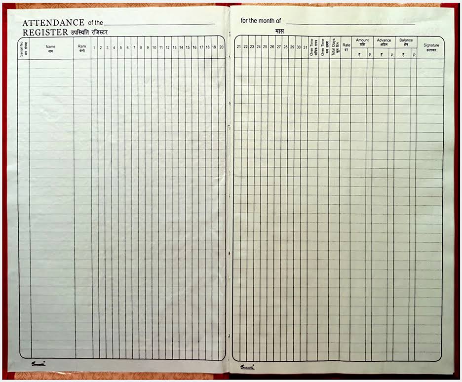 Register (Legal Size 100 Pages 10 Nos. Book) product image