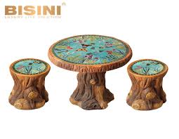 The garden stool's compact size is easy to move from an indoor room to out on a patio, screened porch, deck, or balcony. Wood Imitation Tree Trunk Cement And Mosaic Garden Furniture Table And Chair Set Buy Garden Tree Trunk Table And Chair Wood Imitation Garden Table And Chair Garden Cement Table And Chair Product On