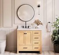 Natural White Oak Bathroom Vanity | ARIEL Bath
