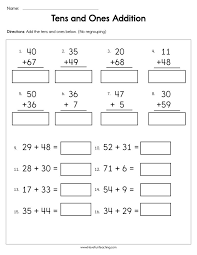 Printables for second grade math. Tens And Ones Adding Worksheet Have Fun Teaching