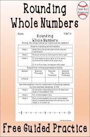 Rounding Whole Numbers Worksheet Free Guided Practice 4 Nbt 3 Learning Math Guided Practice Math Division Worksheets