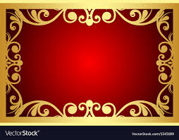 Red and gold floral frame Royalty Free Vector Image