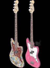 Fender mark hoppus signature bass: Mark Hoppus Fender Matty Baratto Jaguar Basses Drawing By Ethan Altshuler